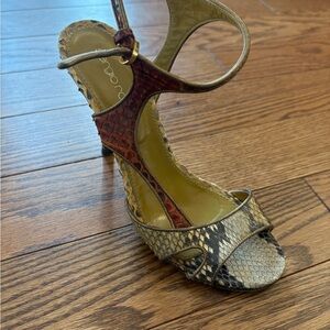 Vintage Sergio Rossi snakeskin Made in Italy heels
